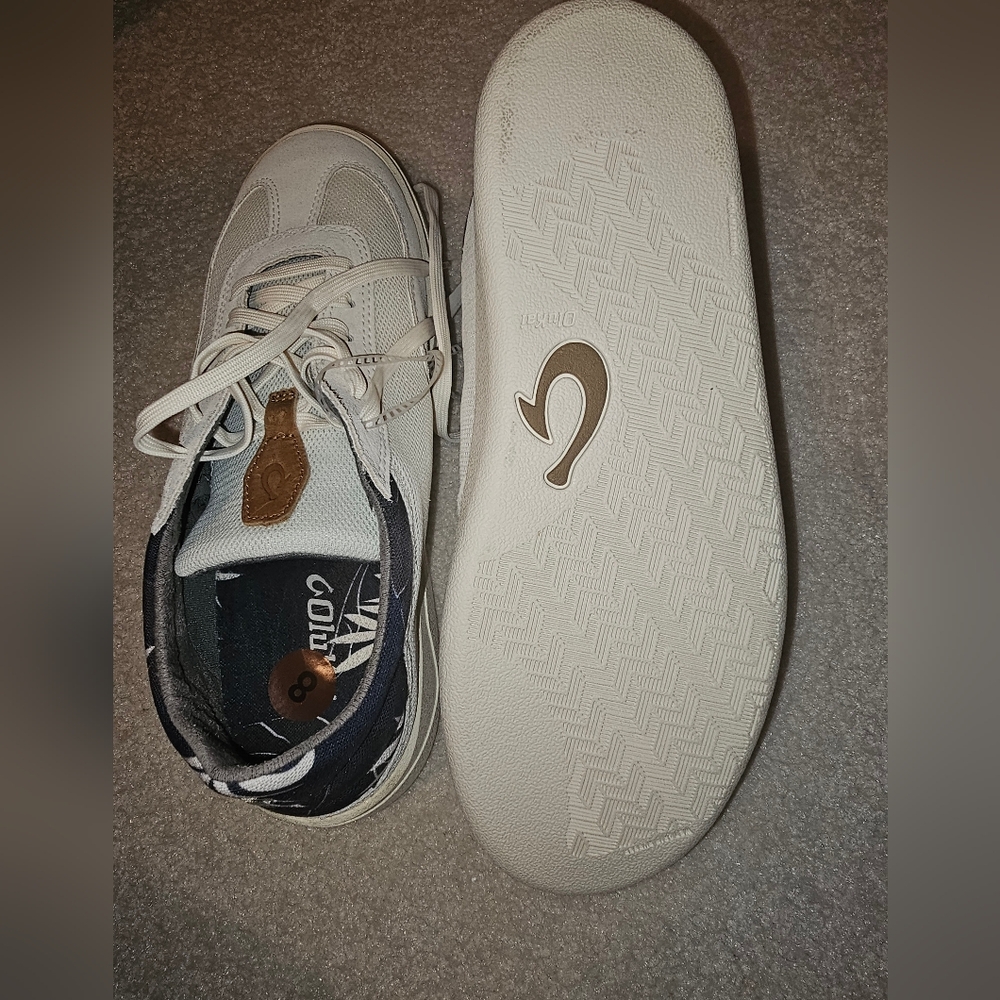 Olukai Men's White Casual Sneakers - Picture 4 of 5